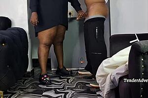 gf quick nuts deep in juicy ebony pussy before grocery run bent over doggystyle