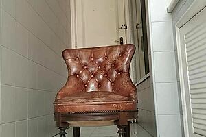 Why hide that monster cock in the bathroom?