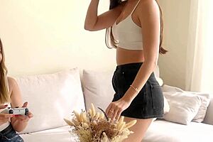 amalia davis rips neighbor's clothes for wild lesbian pussy licking and screaming orgasm