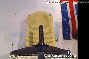 Naughty British teen teases with dildo squirting orgasm for strangers