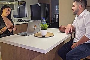 stepmom bbw takes first double penetration from stepsons uh