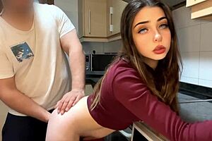 18yo stepdaughter fucked hard in kitchen by best stepdad