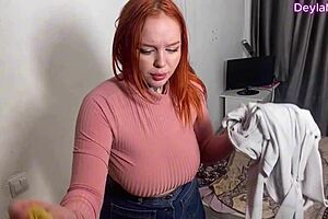 Stepmom's Helpless Pussy Begs for Stepson's Huge Cock