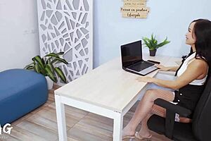 Boss lesbian fucks my secretary right in front of me!