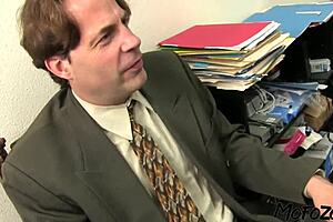 blonde mommy deepthroats daddy's monster cock for office facial slurp?