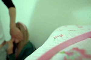 big ass college student gets convinced mouth fucked then creampied in uniform