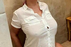 A sexy blonde submits to her first humiliating piss shower.