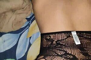 Slutty Filipina's First Anal in Fishnets with Toys Fingering and Cum Coverage