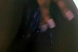 wet ebony curves drip as fat pussy squirts solo