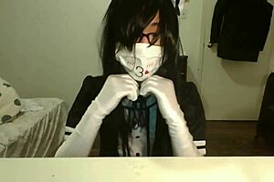 asian sissy maid slurps every drop of hot cum like a good girl!