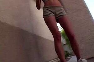 amber's perfect thong butt shines photoshoot backstage