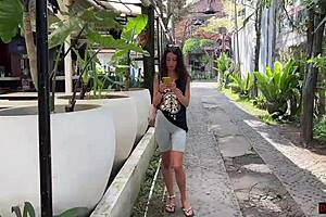 Blowjob in Starbucks public toilet then cumwalk drinking coffee with facial among people