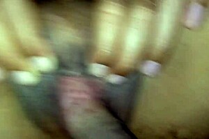 cock rubs tight shaved pussy of amateur girl