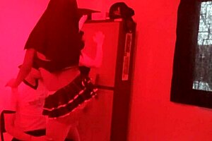 we danced erotic for him till he nearly fucked us both