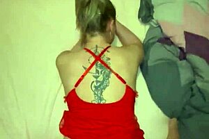 Stepsis deepthroats bro licks balls ends with cum on tits