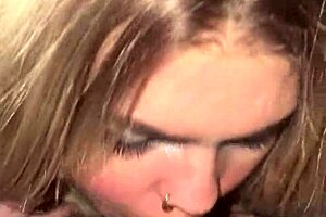 curvy blonde deepthroats pov homemade cumshot blast