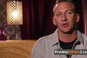 Amateur swinger couple dives into group orgy sex games