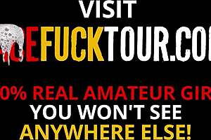 Cute Latina Slut Gags on Monster Cock Deepthroat Against Wall!