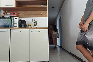 risky sex while hubby showered with his friend almost caught 😱🔥