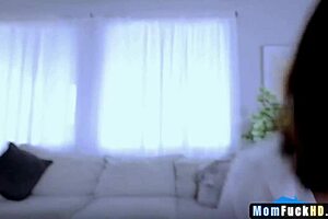 Stepmom spots stepson with her photos sparking unexpected anal encounter that opens her up