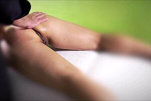 Behind the scenes oiled pussy massage leads to intense amateur gangbang orgasm