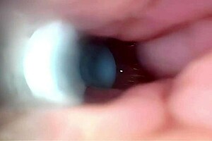ever wonder how semen floods a gaping oiled german wife's stretched wet pussy lips endoscope closeup?