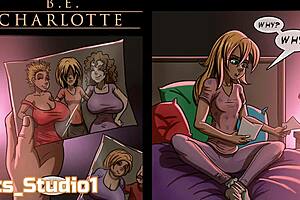 be charlotte grows giantess with huge inflating boobs riding tall