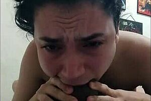 gabbie luna skinny teen deepthroats monster cock milks cumshot facial i wanna swallow it all 💦😩!