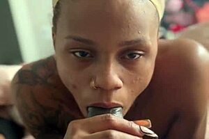 Ghetto ebony slurps my bbc deep until I explode nuts everywhere