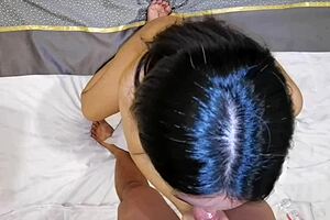 Moaning Mommy Sucks Penis and Licks Pussy Full in Bedroom!