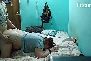 pounding doggy then cowgirl with pink white thong latina hottie