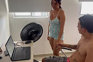 i teach my little stepsister to play then pound her tight latina pussy hard