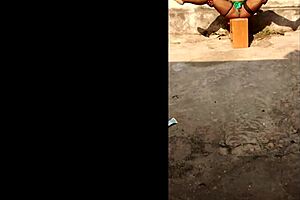 elvie the horny ebony whore masturbates slutty on phone outdoors in this hot compilation part 2