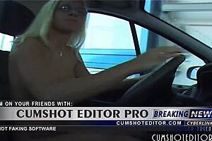 Young german teen strips naked at outdoor car wash for all