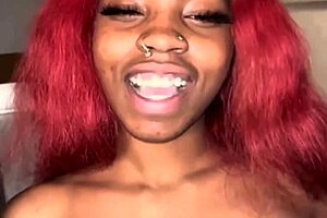 redhead ebony babe slammed by monster black cock!