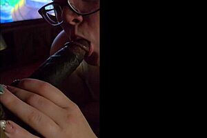 redhead glasses girl throats bbc deep in pov worship gagging hard part 2