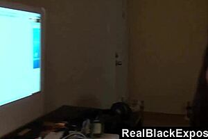 My black gf grinds her big ass on his lap sooo hot