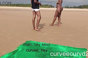 a quickie at the beach with curvy ebony masseuse
