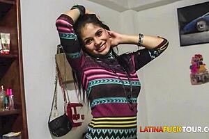 First Date Petite Latina Braces Girl Bent Over Hardcore Doggystyle Monster Cock Pounding