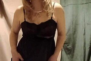 stockings milf flashes her slutty pussy outdoors masturbating hard for master