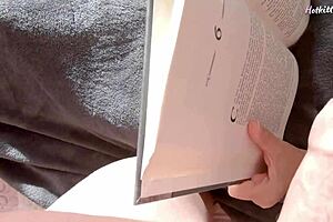 busty blonde lies to mom about studying but cheats with creampie fuck 😈💦👅