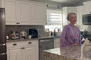 blonde hotwife cucks hubby with bbc creampie