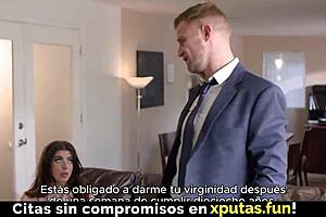 obedient milf slut sucks boss cock fucked creampie spanish subs