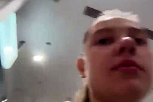 Blonde teen fingers pussy hardcore outdoors public webcam till crazy orgasm squirt!