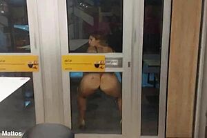 Hey, watch these naked wives turn drive-thru security into begging sluts!