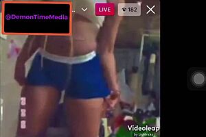 ebony teen twerks massive ass on instagram live