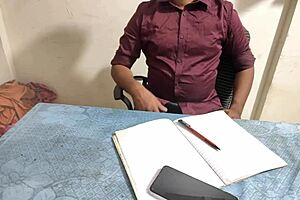 teacher sneaks into class and fucks desi student's big ass hard