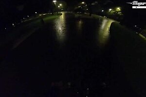 Perfect blonde teen Lili Charmelle deepthroats and fucks deep in forest outdoors!