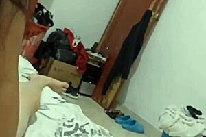 back from miami trip i spot my hot 18yo venezuelan neighbor with those big brown tits and fuck her hard in caracas