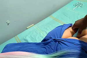 Virgin cosplay nurse stepdaughter tempts with perfect pussy ass for first hardcore